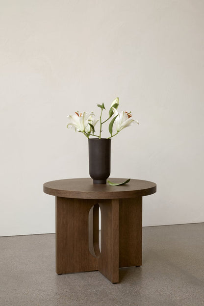 Androgyne side table, 50 cm, dark stained oak