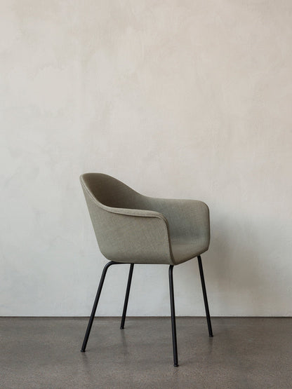 Harbour Dining Chair, Steel Base, Fully Upholstered