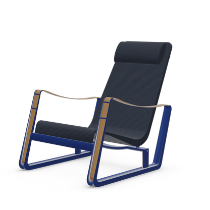 Cite Lounge Chair (Prouve Bleu Marcoule powder-coated (smooth)) by Vitra