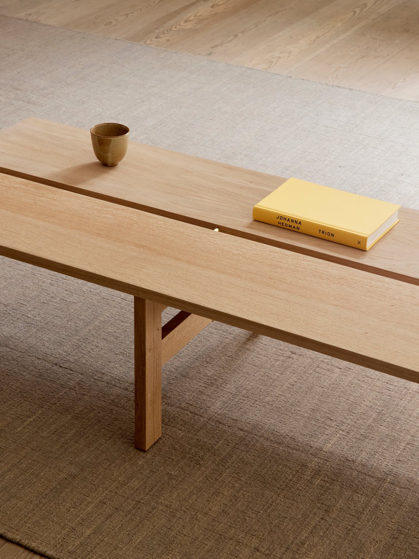 Rectangular coffee table, 115 cm, oak