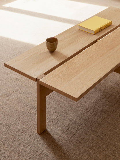 Rectangular coffee table, 115 cm, oak