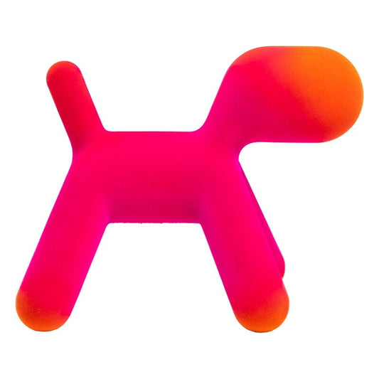 Puppy by Magis #L, fuchsia - orange velvet #