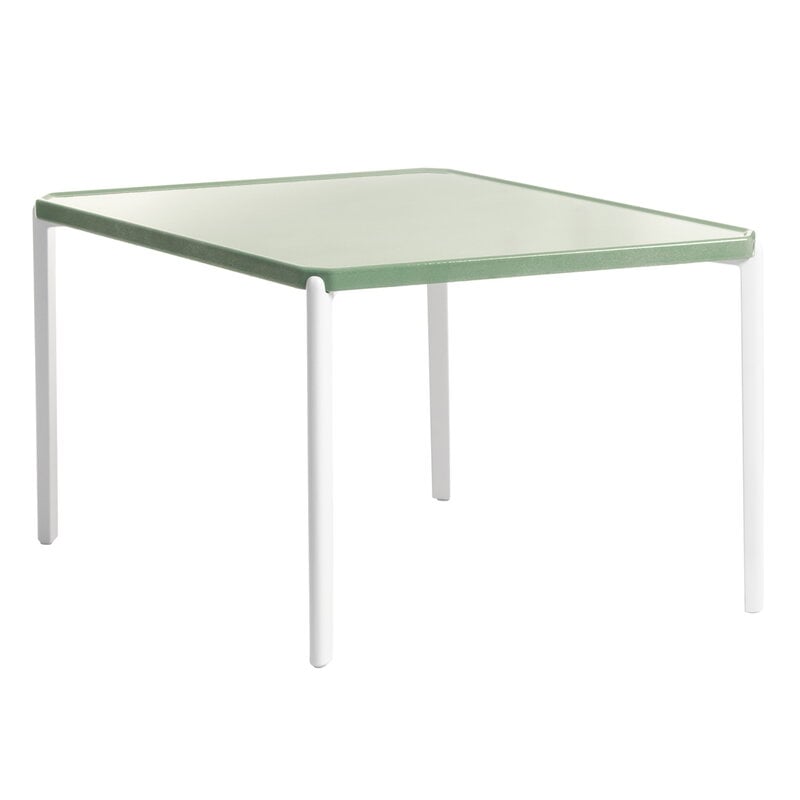 Tambour low table by Magis #73 cm, white - green #