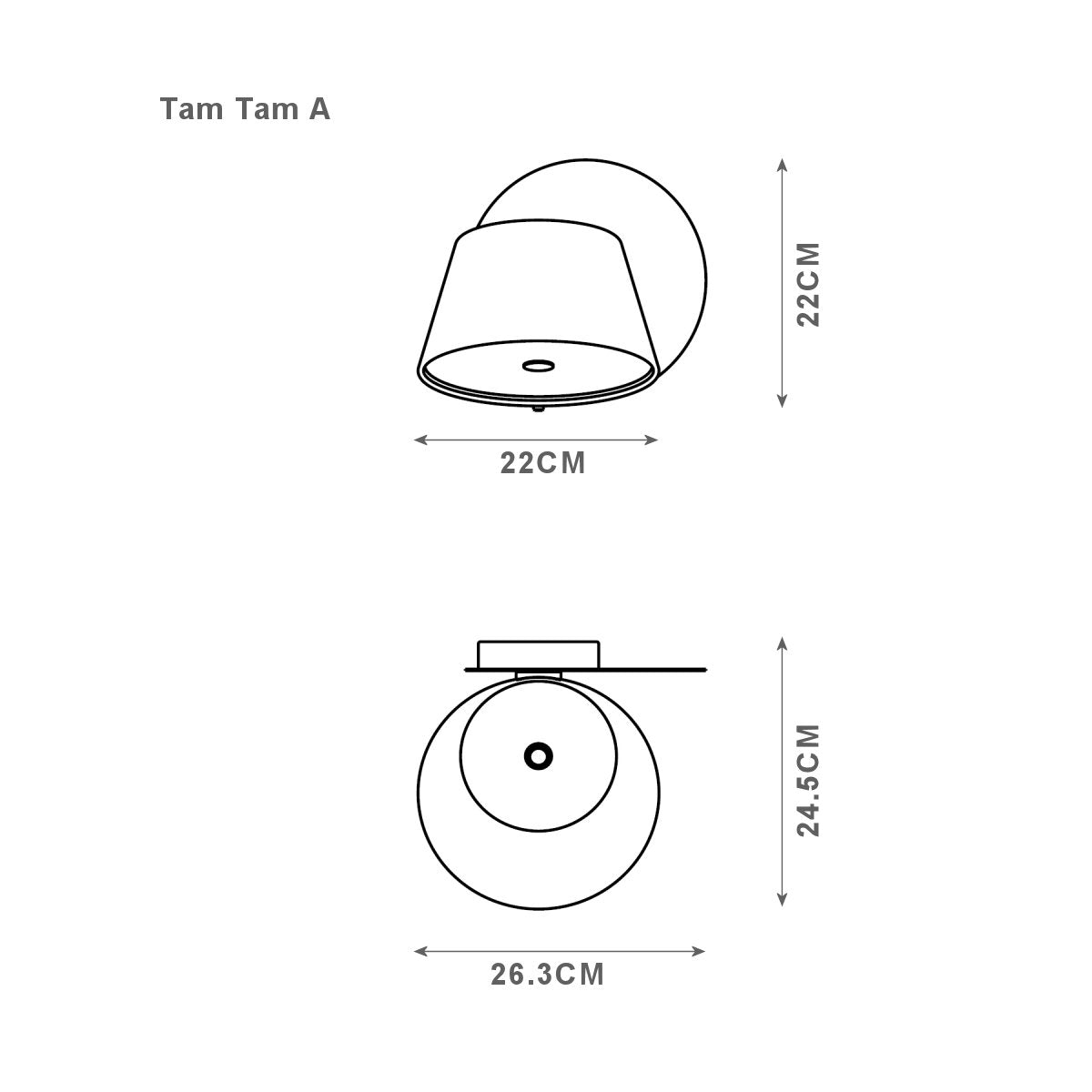 TAM TAM A - Adjustable aluminium wall lamp (Request Info).