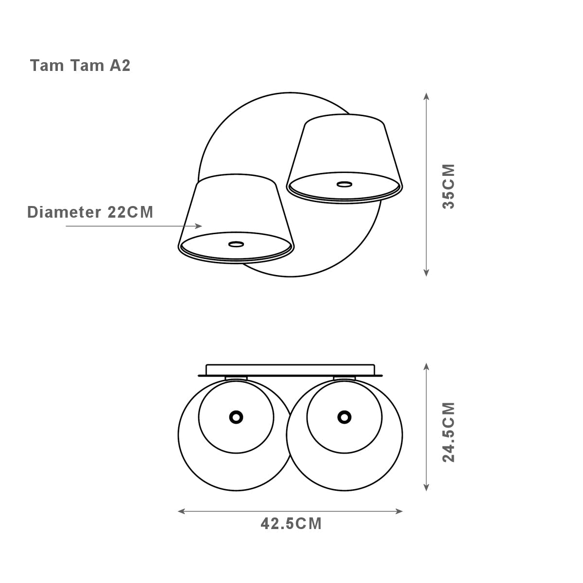 TAM TAM A2 - Adjustable aluminium wall lamp (Request Info).