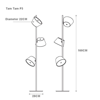 TAM TAM P3 - Adjustable aluminium floor lamp (Request Info).