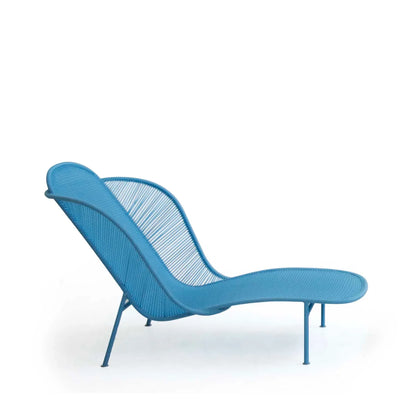 IMBA - Colored polyethylene handwoven threads chaise longue.