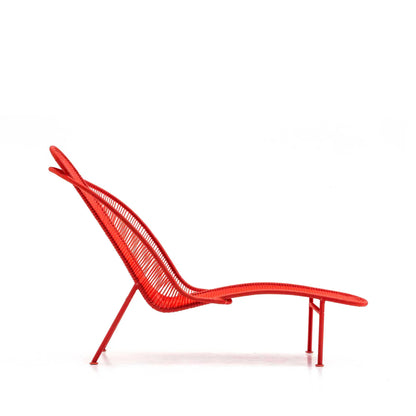 IMBA - Colored polyethylene handwoven threads chaise longue.