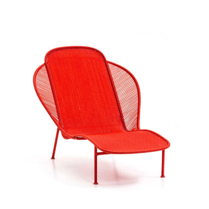 IMBA - Colored polyethylene handwoven threads chaise longue.