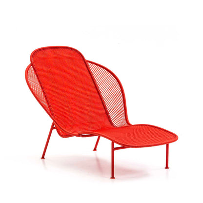 IMBA - Colored polyethylene handwoven threads chaise longue.