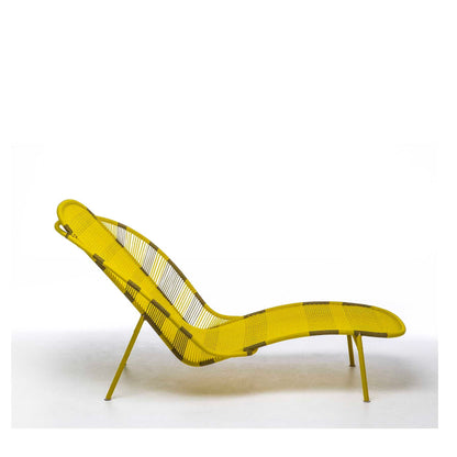 IMBA - Colored polyethylene handwoven threads chaise longue.