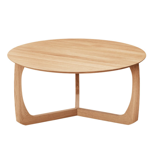 Lili lounge table, medium, 75 cm, oiled oak