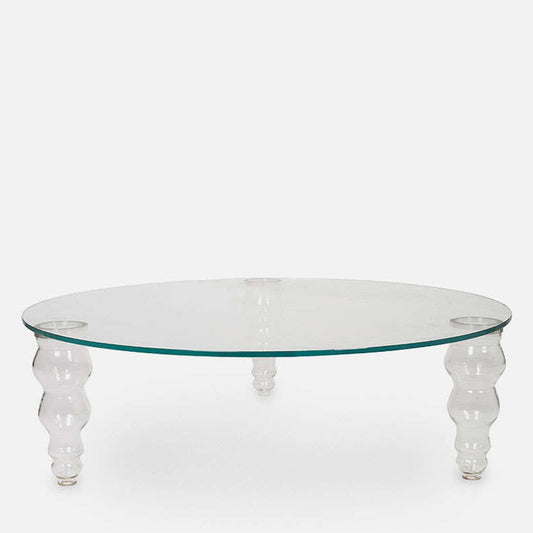 POST MODERN - Round crystal coffee table