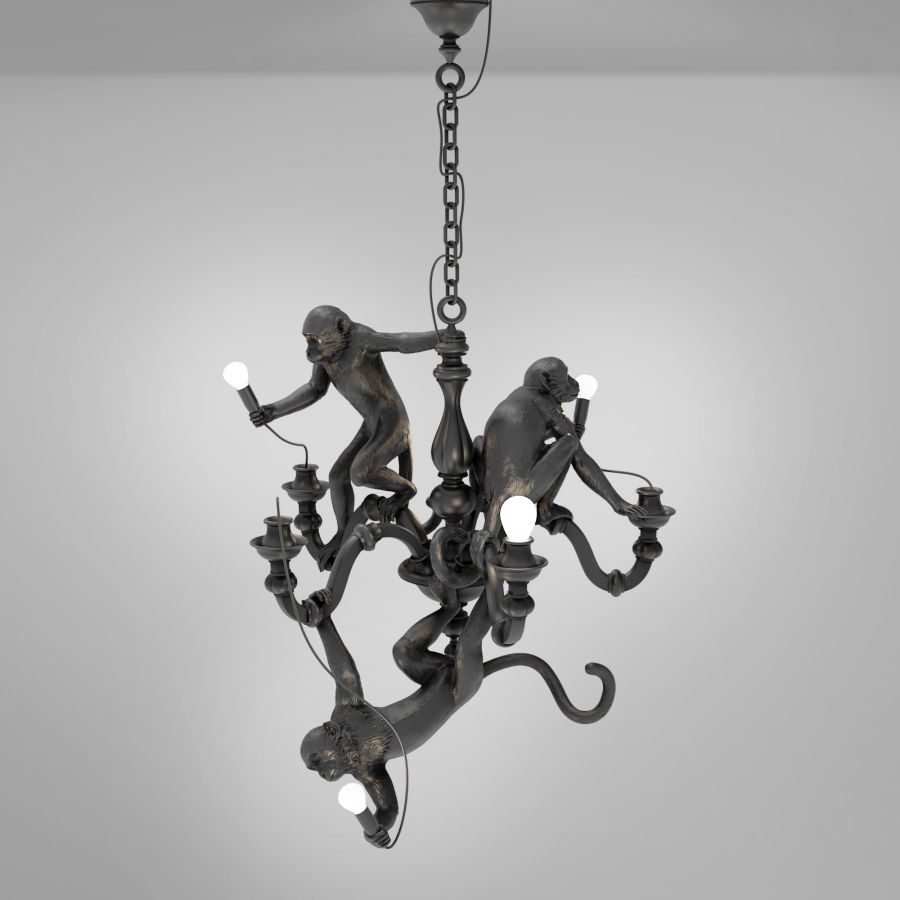 MONKEY CHANDELIER - LED resin chandelier.