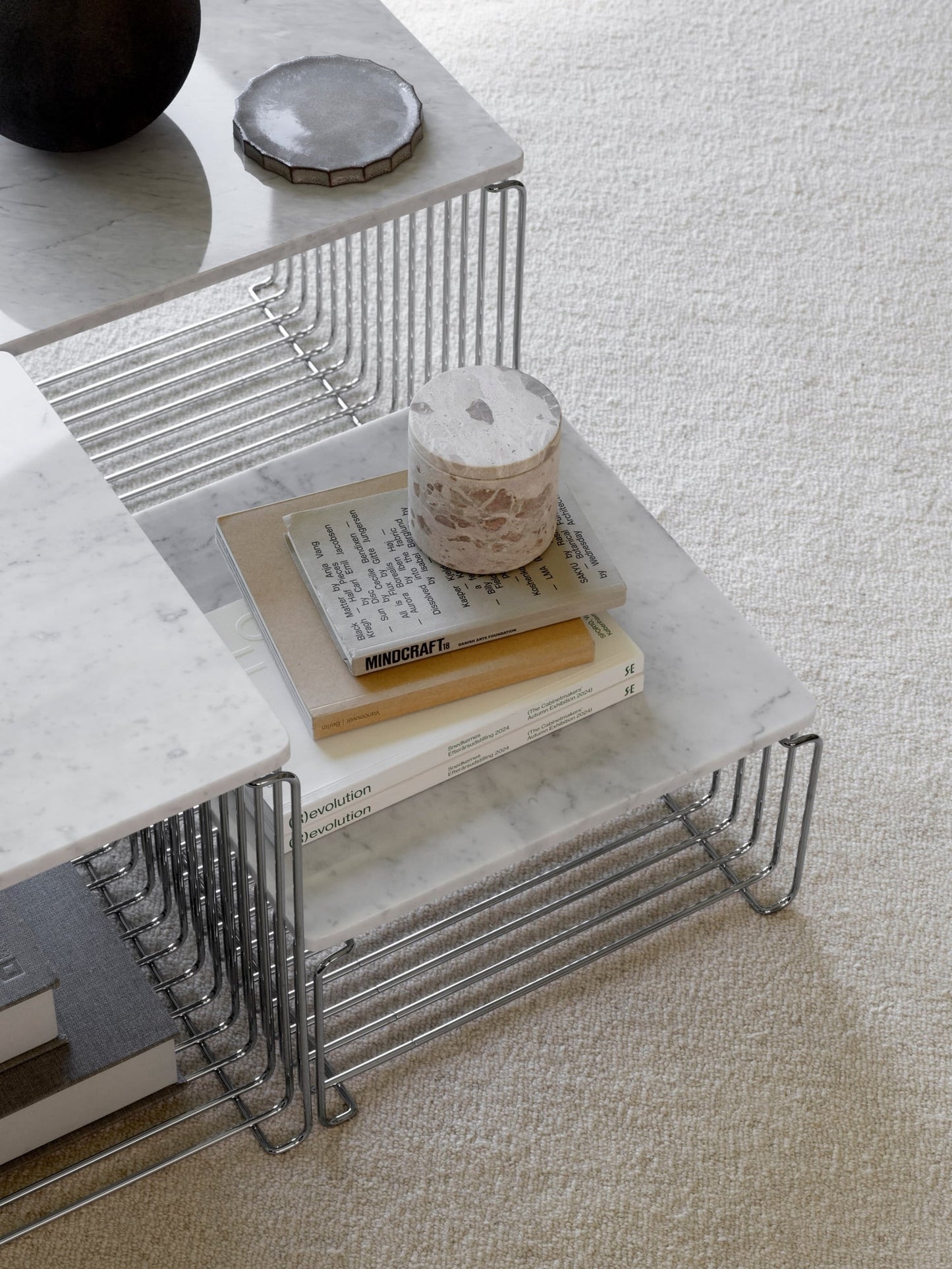 Panton Wire Single module, depth 34,8 cm, 43 Chrome