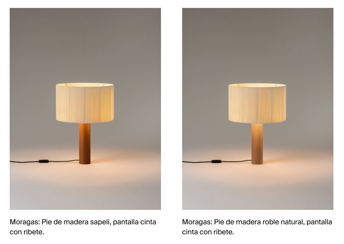 MORAGAS - LED Sapele wood table lamp.