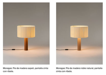 MORAGAS - LED Sapele wood table lamp.