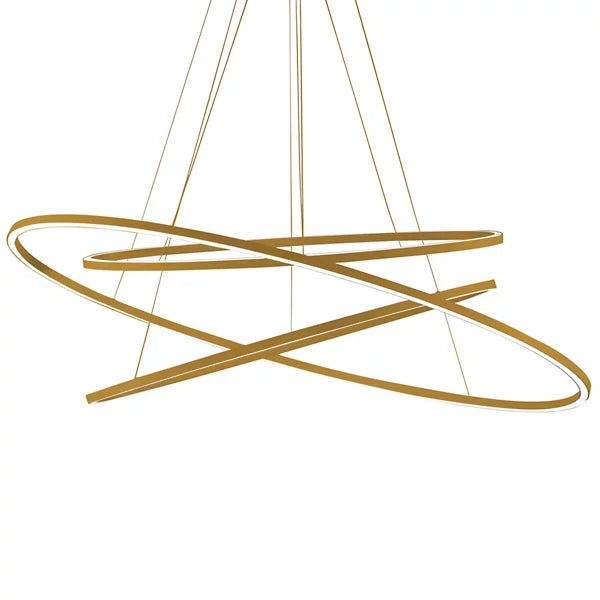ELLISSE TRIPLE - LED extruded aluminium pendant lamp.
