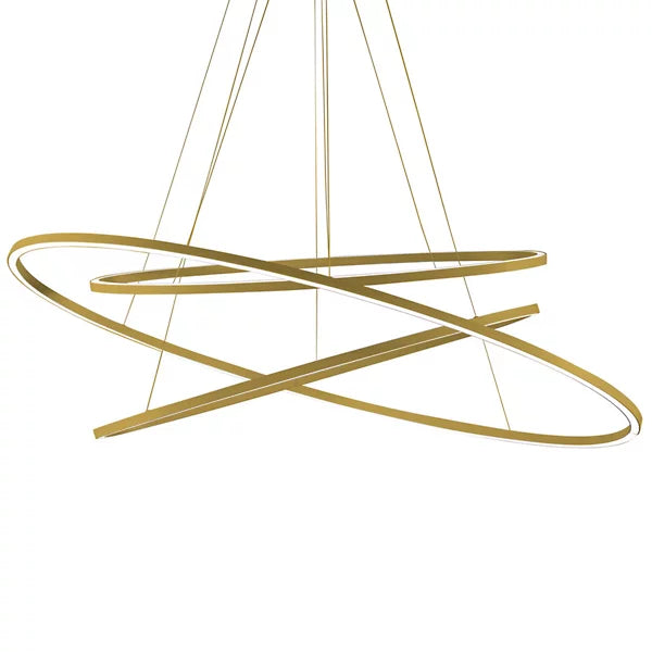 ELLISSE TRIPLE - LED extruded aluminium pendant lamp.