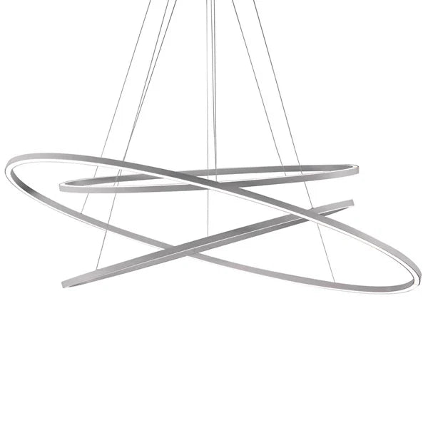 ELLISSE TRIPLE - LED extruded aluminium pendant lamp.