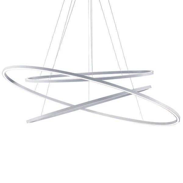 ELLISSE TRIPLE - LED extruded aluminium pendant lamp.