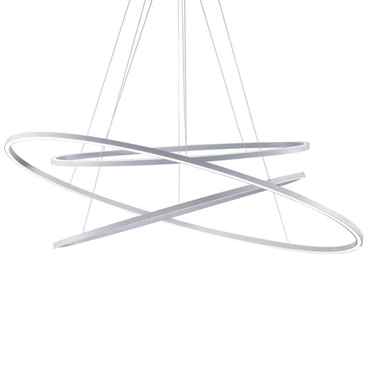 ELLISSE TRIPLE - LED extruded aluminium pendant lamp.