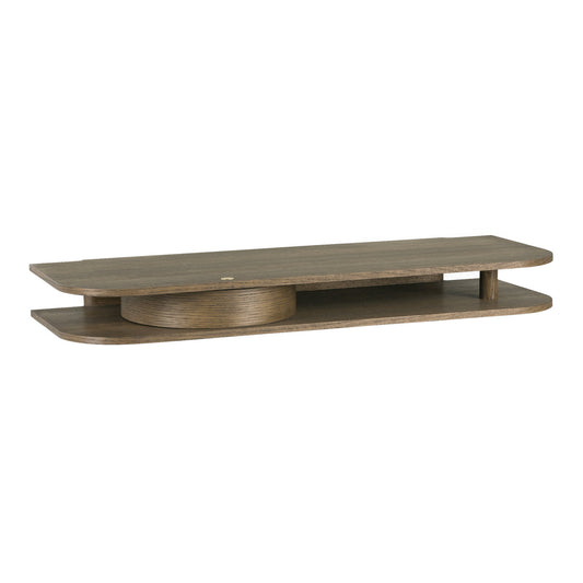 Valet wall console, smoked oak