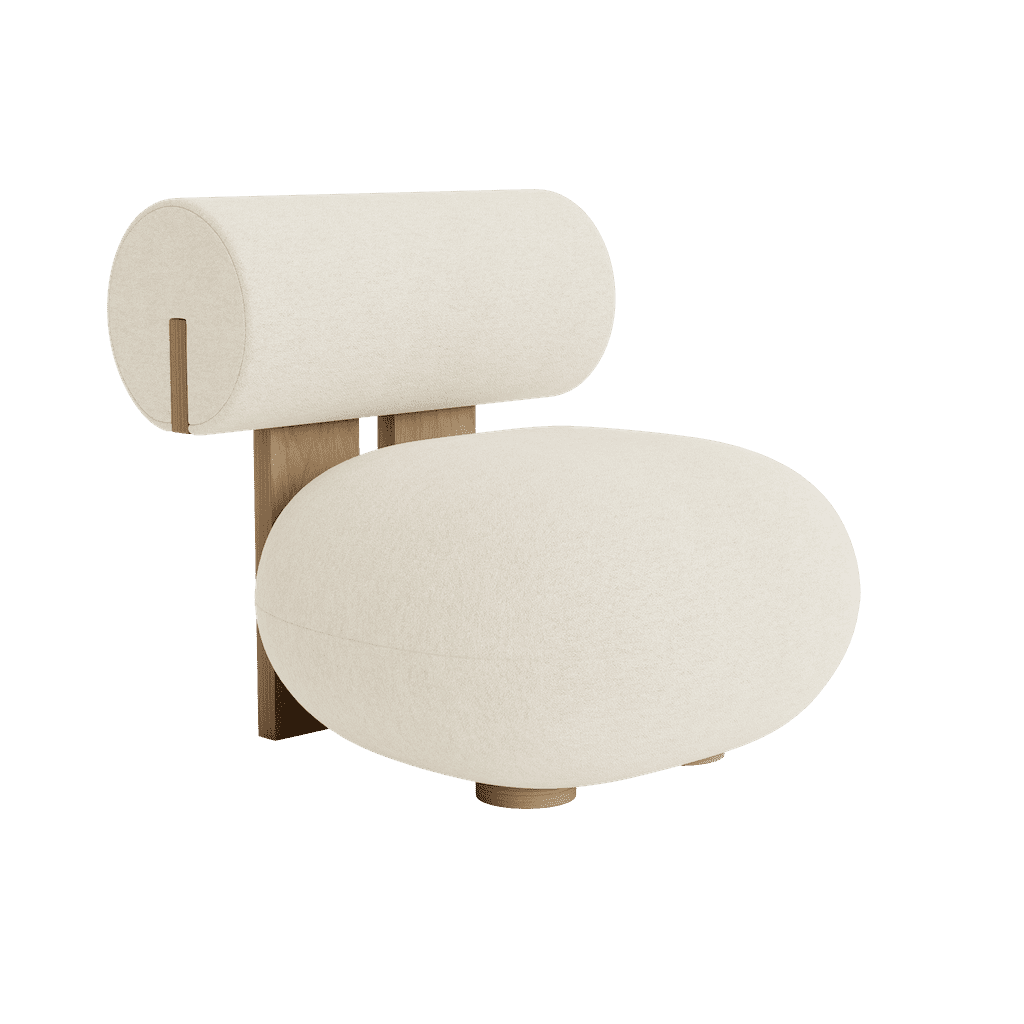 HIPPO LOUNGE - Fabric easy chair.