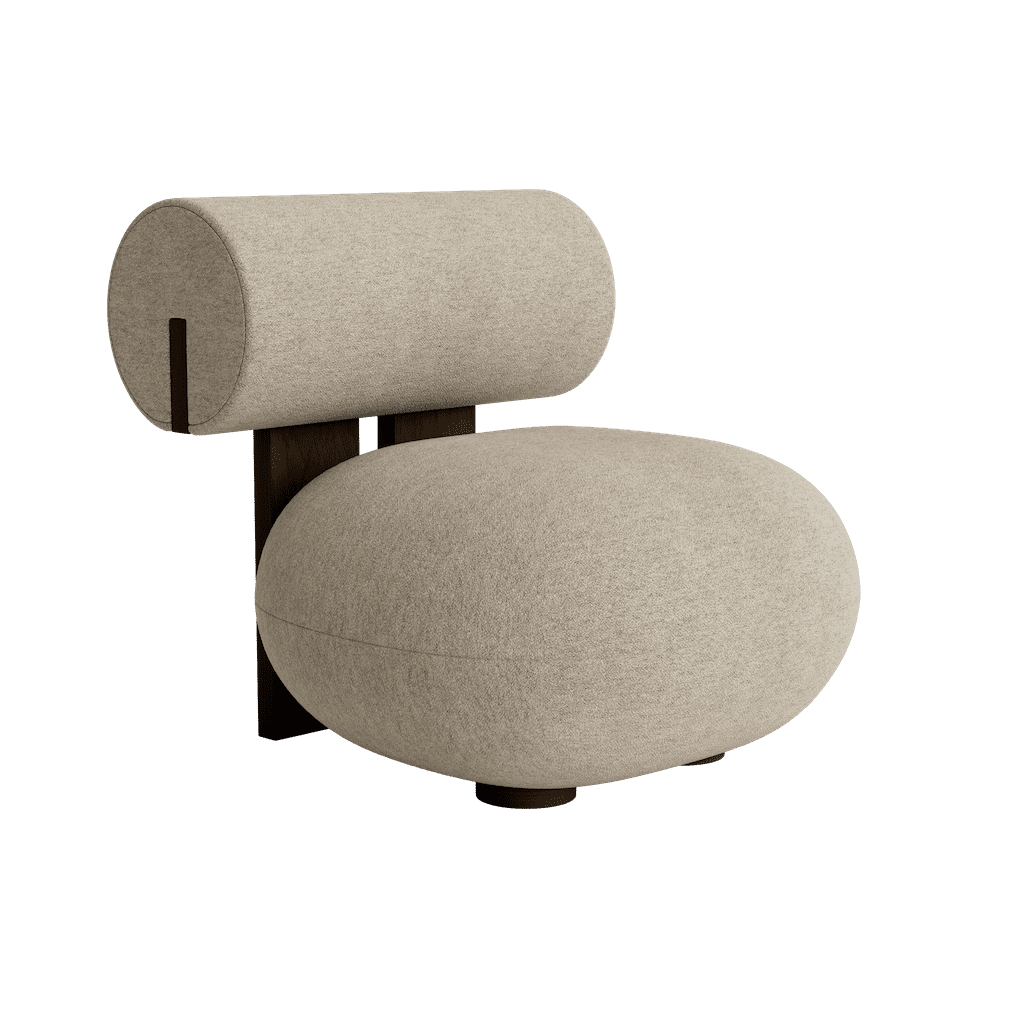 HIPPO LOUNGE - Fabric easy chair.