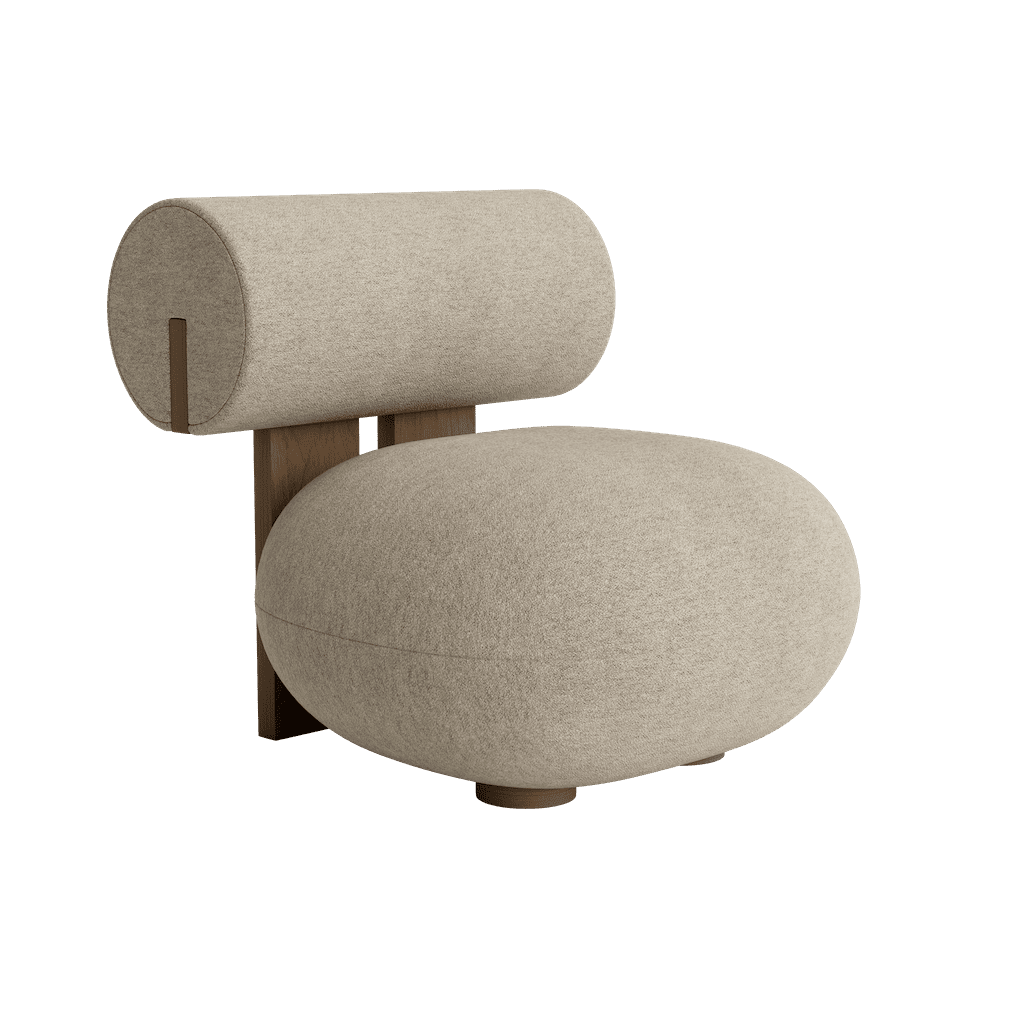 HIPPO LOUNGE - Fabric easy chair.