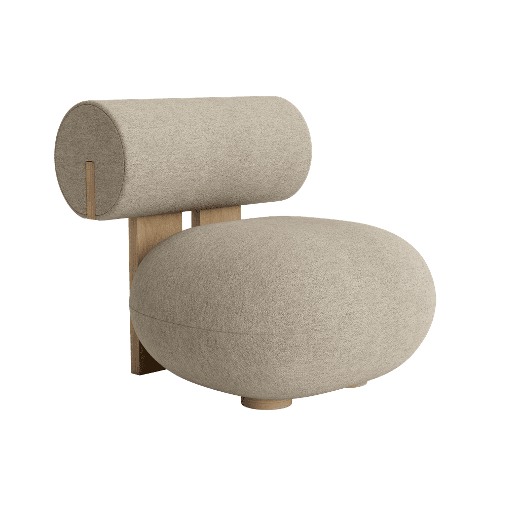 HIPPO LOUNGE - Fabric easy chair.