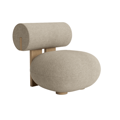 HIPPO LOUNGE - Fabric easy chair.