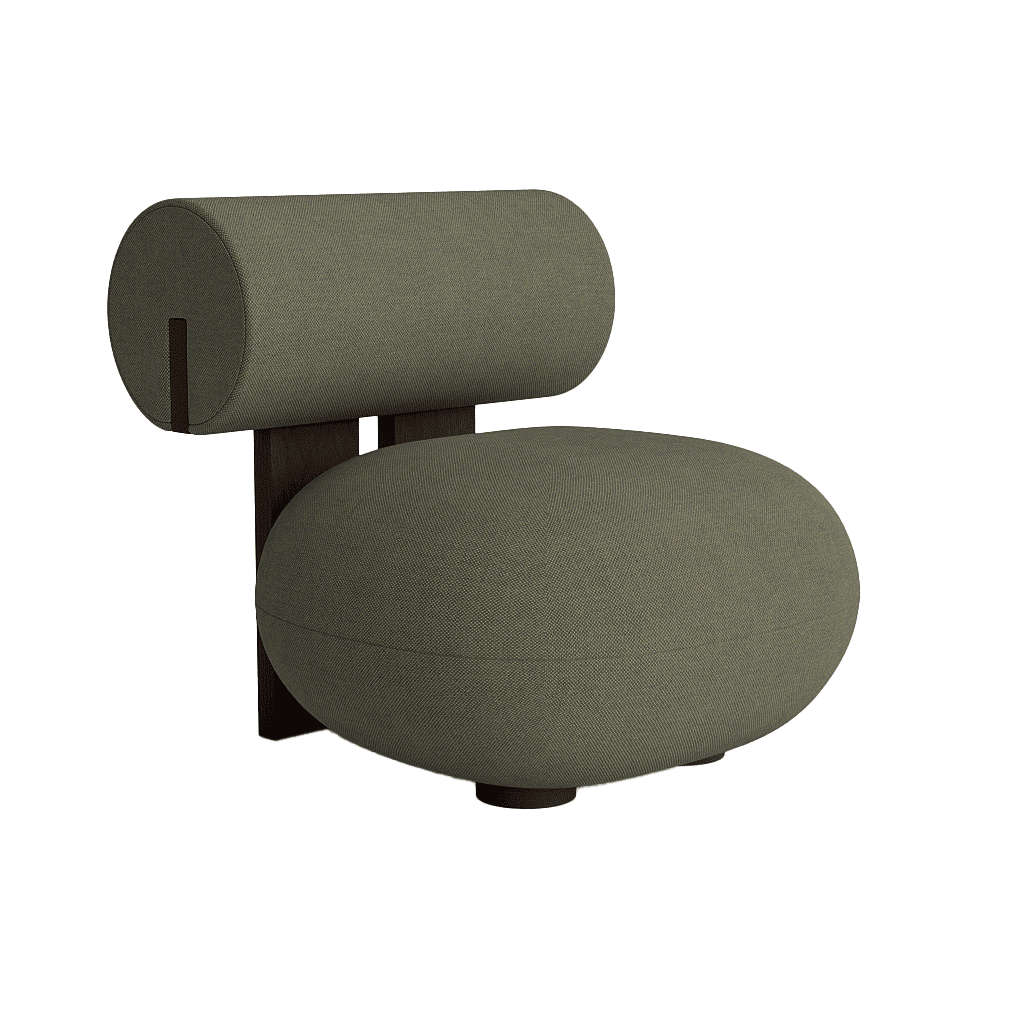 HIPPO LOUNGE - Fabric easy chair.