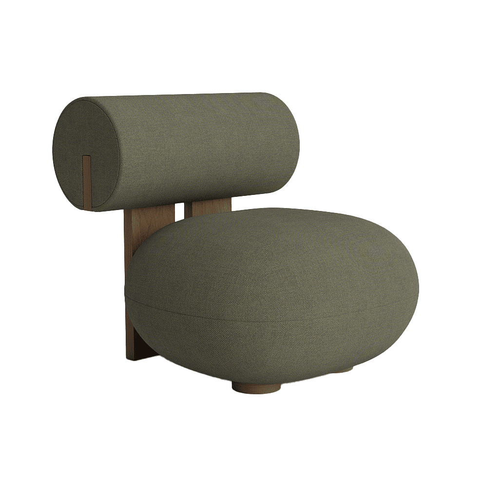 HIPPO LOUNGE - Fabric easy chair.