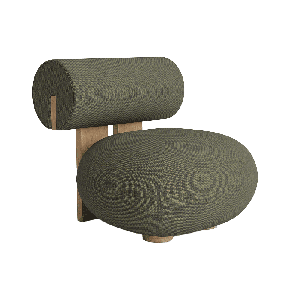 HIPPO LOUNGE - Fabric easy chair.