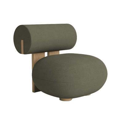 HIPPO LOUNGE - Fabric easy chair.