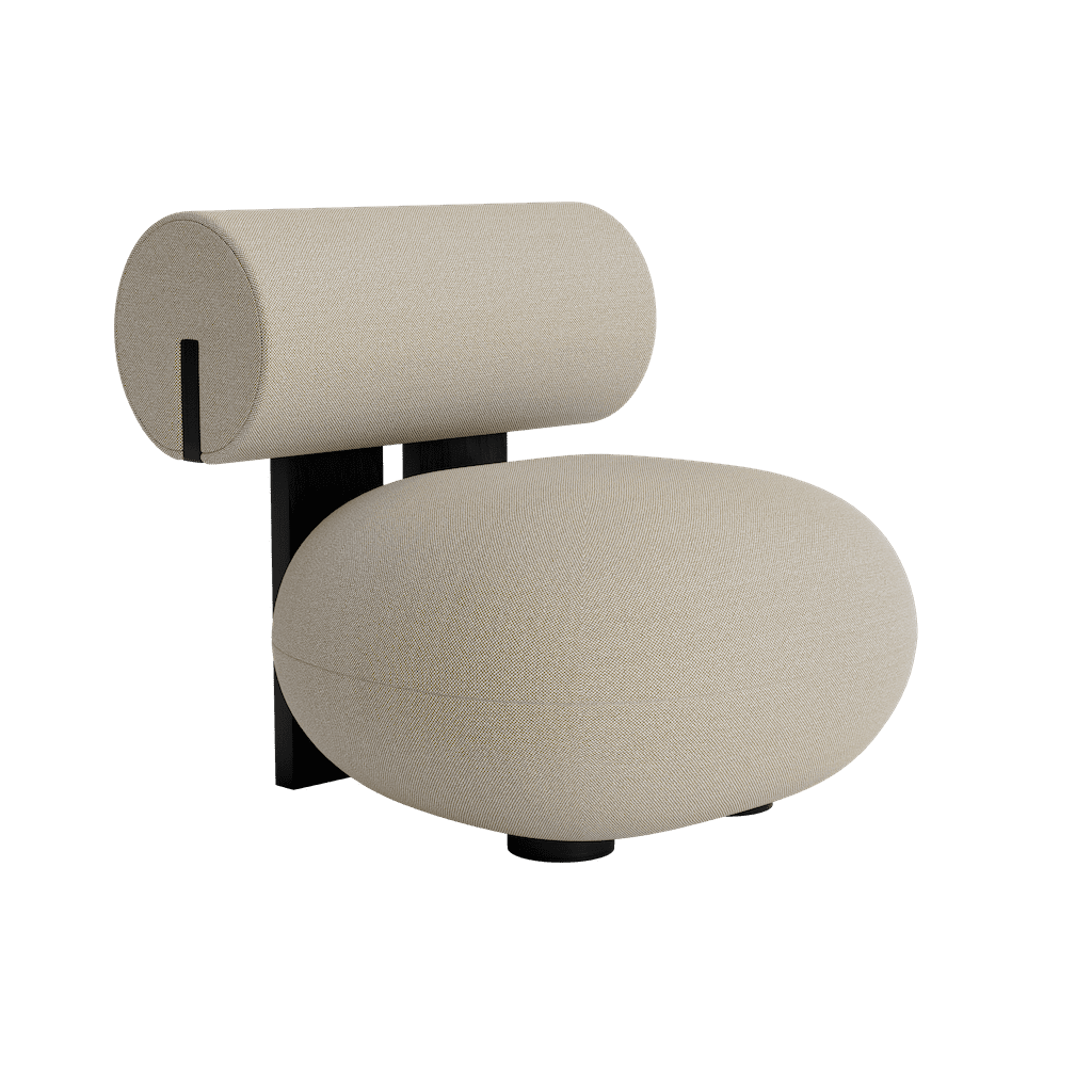 HIPPO LOUNGE - Fabric easy chair.