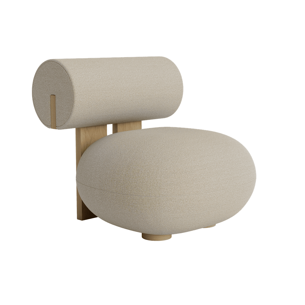 HIPPO LOUNGE - Fabric easy chair.