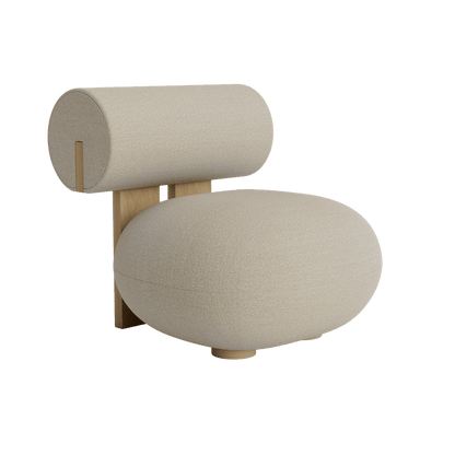 HIPPO LOUNGE - Fabric easy chair.