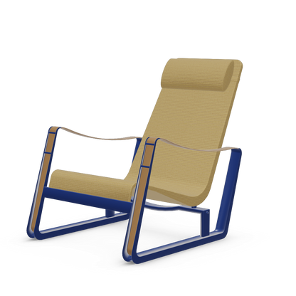 Cite Lounge Chair (Prouve Bleu Marcoule powder-coated (smooth)) by Vitra
