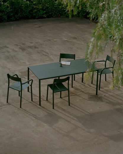 May table, 170 x 85 cm, dark green
