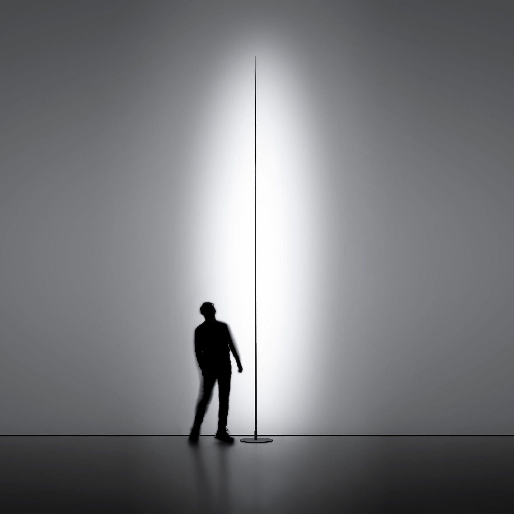 ORIGINE - LED glass-fibre and metal floor lamp.