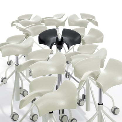Trestle-Based Office Stool With Castors Binaria by Bd Barcelona Design #Black