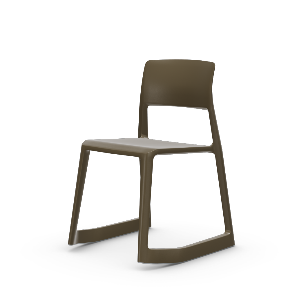 Tip Ton - solid plastic chair with a forward-tilt.