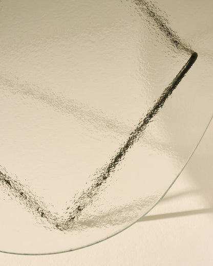 Pedrera coffee table, black - transparent structured glass