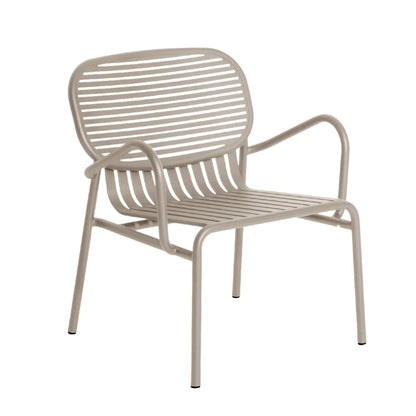 WEEK-END - Garden powder coated aluminium easy chair with armrests.