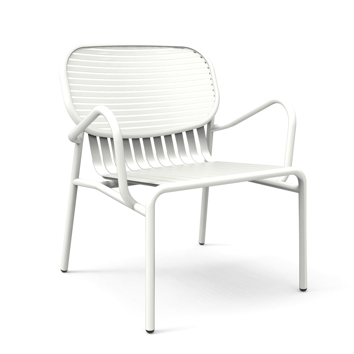 WEEK-END - Garden powder coated aluminium easy chair with armrests.
