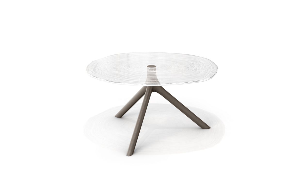 PLEXIWOOD COCKTAIL TABLE - D.70CM by Roche Bobois