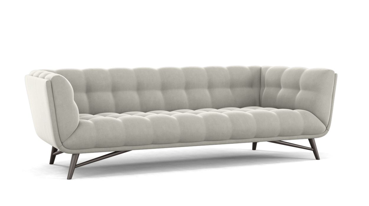 Profile Large 3-Seat Sofa by Roche Bobois #Cabaret fabric/Grey