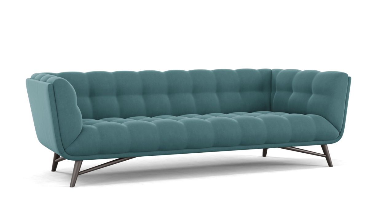 Profile Large 3-Seat Sofa by Roche Bobois #Cabaret fabric/Lagon